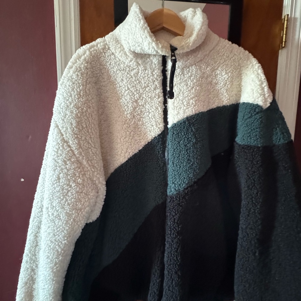 Zara White and Black Performance Jacket
